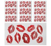 HONITANO 10 Hojas Pegatinas de Tatuaje Temporal de Labios Decoración Realista para Cosplay y Fiesta Tatuajes Falsos para Mujeres Niñas y Bailarinas San Valentín y Halloween