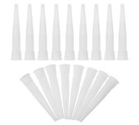 HONITANO 100 Piezas Boquillas de Calafateo de Plástico 100 Pcs sin Orejas ni Dientes Aplicador de Boquillas para Pistola Selladora Diámetro Interior 1,4 CM Herramienta para Acabado Limpio y