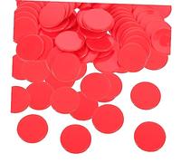 HONITANO 100 Piezas Fichas de Póquer Rojo Sólido de Duraderas para Bingo Matemáticas Educativas