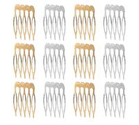 HONITANO 100 Piezas Peines de Alambre Plateado Dientes Pequeños Peines Laterales Deslizantes para Accesorios de Cabello DIY Bodas Velos Novias Niñas Flores Proyectos Manualidades