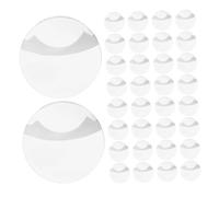 HONITANO 100 Piezas Transparent Round Badge Protective Covers Plastic Button Badge Holder Fit For Anime Pin Storage Display