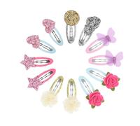 HONITANO 12 piezas Clips de Pelo Cartoon Hechos Mano Accesorios Bonitos para Niñas Sujeción Firme para Tipo de Cabello Perfectos para Diario Escolares