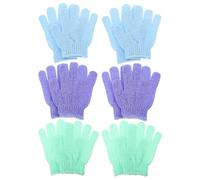 HONITANO 12 piezas Guantes Exfoliantes de Nylon Dobles para Ducha Manoplas Cómodas y Suaves para Limpieza Corporal Profunda Piel Seca Grasa y