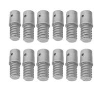 HONITANO 12 Piezas Puntas Roscadas de Metal para Adaptador de Poste de Extensión, Extremos Roscados para Mango de Escoba, Compatibles Trapeadores y Rodillos, Accesorios para Limpieza