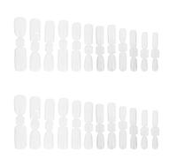 HONITANO 120 Piezas Moldes Dual Form Transparentes para Extensión de Uñas Tips Acrílicos de Cobertura Completa Diseño con Escala para Manicura Profesional y Uso Salón