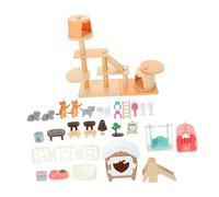 HONITANO 1juego Conjunto De Juguetes De Figuras De Gato De Plástico para Juego De Simulación De Mascotas para Pequeños Estimulación De Habilidades Motoras y Juego Imaginativo
