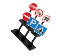 HONITANO 1juego Señales De Tráfico Miniatura Modelos De Señales para Aprendizaje Infantil Accesorios De Paisaje para Casa De Muñecas De Carretera Juguete Educativo para Seguridad Vial