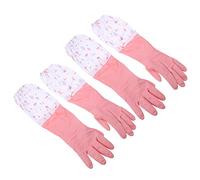 HONITANO 2 Guantes de Cocina Impermeables de Goma con Forro de Felpa y Antideslizantes para Limpieza y Jardinería S Colores Aleatorios Color Aleatorio Color Aleatorio