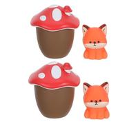 HONITANO 2 Juegos de muñecas Rusas de : Juguete apilable Ruso - Juguetes de Animales en escondite de Setas - Figuritas de para niños, niñas, bebés, decoración de Pascua y cumpleaños
