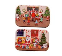 HONITANO 2 Juegos Puzzles de Madera DIY de Navidad para Juguete Educativo de Material Ecológico Colores Brillantes Desarrollo de Creatividad y Habilidad Manual