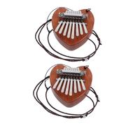 HONITANO 2 Pianos De Pulgar Kalimba: Mini Piano De Dedo Kalimba De 8 - Instrumento Compacto De Madera Con Forma Para Principiantes En, Y Fiestas.