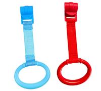 HONITANO 2 piezas Anillos de Tirón para Cuna Niña de Resistentes Anillos Colgantes para Ayudar y Niña Aprender Ponerse de Accesorios Seguros para Cunas y Colecho