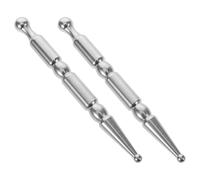 HONITANO 2 Piezas Barra Masaje Acero Inoxidable para Acupresión y Reflexología Corporal Completa Herramienta Manual Multifunción para Puntos Gatillo Alivio Muscular y Cuidado Facial Casa