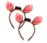 HONITANO 2 Piezas Diademas de Orejas de Cerdo para Diadema de Tela Suave con Orejas de Cerdo Accesorio Decorativo Adorable para Disfraces y Fiestas Infantiles