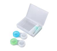 HONITANO 2 Piezas Estuche para Lentes de Contacto Doble Verde con Frasco de Almacenamiento y Herramienta de Uso Compatible Recomendado Cambio Trimestral