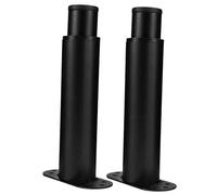 HONITANO 2 Piezas Patas de Soporte Central Ajustables para Cama Acero Negro con Tornillos y Almohadillas EVA Patas Regulables para Muebles y Somier Estabilizador Resistente y Fácil de