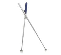 HONITANO 2 Piezas Pinza Magnética Telescópica Portátil 2 Piezas con Clip de Bolsillo, Imán de Pastilla Azul de 8 Lb y Varilla Extensible Plateada de 30 G, Herramienta Recogedora para