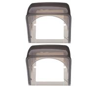 HONITANO 2 piezas Protector para Enchufe Exterior Caja Eléctrica Plástica Resistente al Agua para Tomas y Interruptores Cubierta para Uso Exteriores