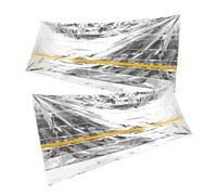 HONITANO 2 Piezas Tienda Campaña de Emergencia Desechable Plata Refugio Portátil Exterior Protección Térmica para Actividades al Aire