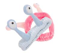 HONITANO 2 Piezas Unidades Diademas Caracol para Lavado Facial y Spa Banda de Cabello para Mujeres Colores Rosa y Azul Diseño Cómodo y Antideslizante