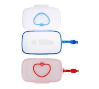 HONITANO 2 porta toallitas húmedas portátiles para viajes - Estuche dispensador de toallitas húmedas rellenable con tapa en forma de corazón y correa de transporte - Organizador de servilletas