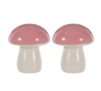 HONITANO 2 tapas para pernos de inodoro: tapas decorativas de cerámica con forma de hongo, bonitas para pernos de piso para reemplazo de instalación de base de baño.