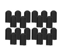 HONITANO 20 Piezas Funda Para Baquetas Consejos De Práctica De Drumstick Amortiguadores Accesorios Baterista Consejos De Silicona De Baqueta Black
