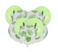 HONITANO 20 piezas Globos de Fiesta de Látex Diseño de Cactus Verde Monstera Transparentes Decoración Tropical para Bodas y Cumpleaños
