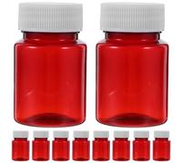 HONITANO 20 Unidades Botellas Plásticas Marrones para Polvo Sólido y Gránulos Recipientes Herméticos para Muestras Científicas Envases Resistentes para Reagentes