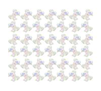 HONITANO 200 Piezas Bow Nail Charms Iridescent Resin Bows Flatback Nail Art Decoration For Teens Women DIY Christmas Halloween Manicure