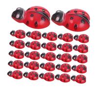 HONITANO 200 Piezas Miniature Resin Ladybug Decorations Realistic Small Garden Ornaments For Fairy Garden Dollhouse Micro Landscape Craft Accessories