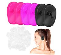 HONITANO 206 piezas Protector de Orejas Desechable para Ducha y Tinte Diseño de Silicona Cómodo y Práctico para Peluquería y Cuidado Personal