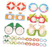 HONITANO 24 piezas Gafas para Fiesta Hawaiana Decorativas y Divertidas para Carnaval y Playa Accesorio Seguro y para Cumpleaños Veraniegos