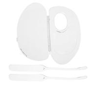 HONITANO 2juegos De Maquillaje Acrílica Transparente Para Mezcla De Fundaciones Espátula De Belleza y Kit De Maquillaje Portátil y Resistente