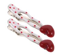 HONITANO 2piezas Bonitos Clips De Pelo Diseño De y Puntos Accesorios Cabello De y Mujeres Perfectos Para San Valentín Clip De Pelo Lateral Adorable y Práctico