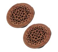 HONITANO 2piezas Cubiertas De Orificio De Guitarra Acústica De Placa De De Sonido De Madera Color Oscuro Reduce La Retroalimentación Ruido