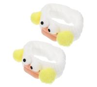 HONITANO 2piezas Diadema para Lavarse la Cara de Animales Ojos Grandes Diadema de Spa Linda para Mujeres Cómoda para Maquillaje Ducha Halloween Cosplay Navidad