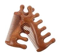 HONITANO 2piezas Peine De Masaje Cabello Masajeador Facial y Corporal Herramienta De Acupresión Gua Sha Crecimiento Del Cabello Color Natural Para Spa Casa