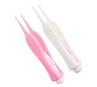 HONITANO 2piezas Pinza Nasal Luminosa Limpiador De Oídos Con Luz Led Visible Herramienta Para Eliminar Cerumen Palillo Led Portátil Limpiador De Cerumen Con Pila De Botón Para Bebés Pequeño