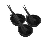 HONITANO 3 Juegos Kit de Herramientas para Teñir Cabello con Pinceles y Cuencos Plegables Set Completo para Salón y Uso Doméstico Aplicación Uniforme para Resultados Nutritivos y