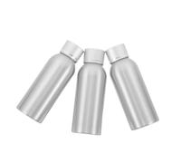 HONITANO 3 Piezas Botellas de Aluminio para Viaje Recipientes Reutilizables con Tapa de Rosca para Lociones Perfumes y Cuidado Facial Contenedores Resistentes y Portátiles para Cosméticos