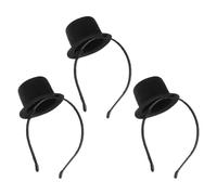 HONITANO 3 Piezas Mini Top Hat Headband Vintage Flapper Costume Accessory Lightweight Comfortable For Themed Party Carnival Cosplay Wedding Birthday