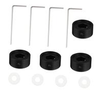 HONITANO 4 juegos Pedal Footswitch Topper de Aleación de Aluminio Negro de Protectores para Pedal Efecto Guitarra Duraderos y Decorativos
