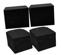 HONITANO 4 Paneles De Espuma Insonorizada De Espuma De Poliuretano 15x15x15 Cm Negra Ignífuga, Bloques Acústicos Absorbentes Para Estudio, Material De Aislamiento Acústico Para Grabación y Oficina