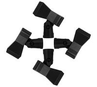 HONITANO 4 piezas Clips Metálicos Ajustables para Micrófonos con Adaptadores de Tornillo Soporte Seguro y Estable para Montaje Escenario y Uso Versátil con Micrófonos Inalámbricos