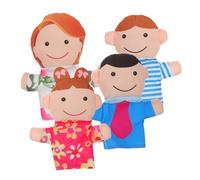 HONITANO 4 Piezas Conjunto de de Mano Familiares de Tela Ligera y Suave Muñecos para Adultos Cuentos Roles y Guardería