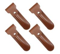 HONITANO 4 Piezas Estuche Protector para Cuchilla de Afeitado Manual Funda de PU Resistente para Viaje para Almacenamiento Seguro y Portátil de Cabezal de Maquinilla Vintage