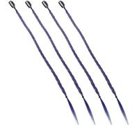 HONITANO 4 Piezas Extensiones de Trenzas Sintéticas con Clip para Niñas Coleta Trenzada Color Azul Degradado Postizo para Deportes Fiestas y Uso Diario