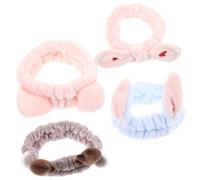 HONITANO 4 Piezas Maquillaje Orejas de Elástica Ducha y Cuidado Facial Yoga