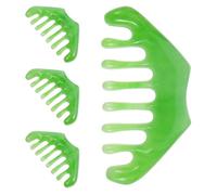 HONITANO 4 Piezas Peine de Resina para Masaje de Cabelludo Diseño Compacto Portátil para Cabello y Grueso Exfoliante y Desenredante Manual para Diario y Viajes